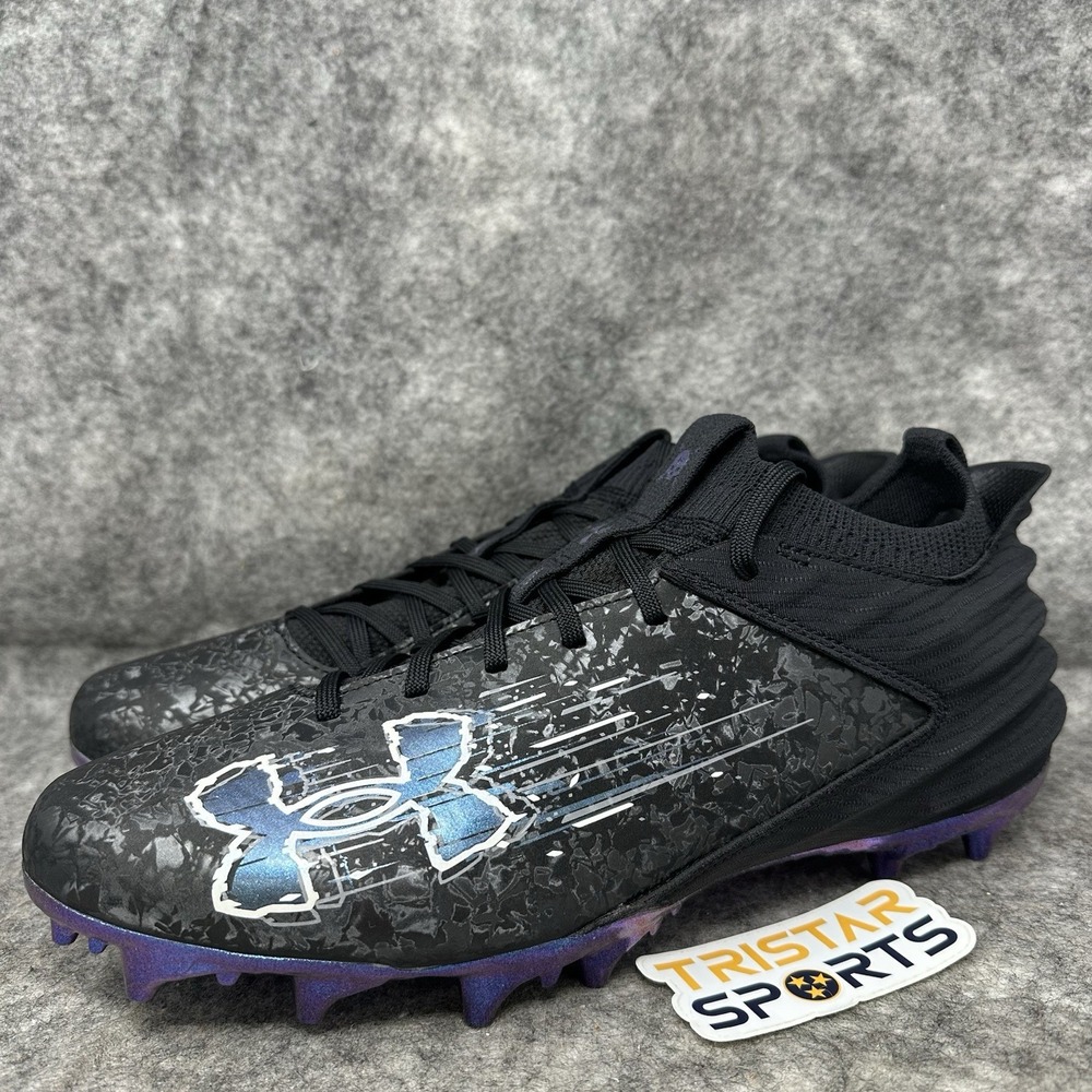 Under Armour Blur Smoke 2.0 MC Football Cleats Mens Size 8.5 Black Mod Grey
